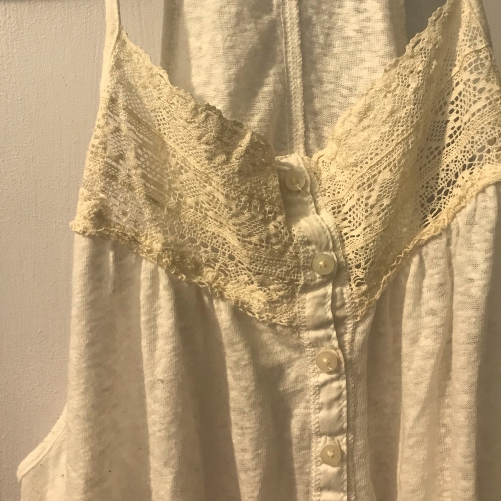 Abercrombie White summer tank top size Xl